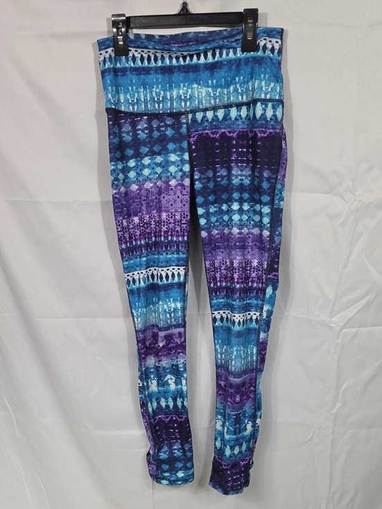 GAIAM Pants - GAIAM Blue & Purple Patterned Women' Leggings Size Small (W16)